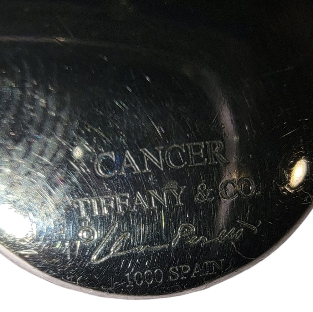 VTG Tiffany & Co. Elsa Peretti 16" Necklace Zodiac Cancer Pendant 925 Sterling - Picture 7 of 9